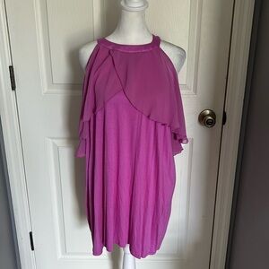 Lane Bryant purple ruffle tank top size 18/20 NWT